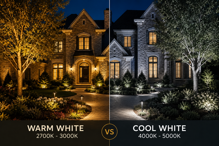 Warm White vs Cool White Landscape Lighting: Which Is Best for Luxury Homes?
