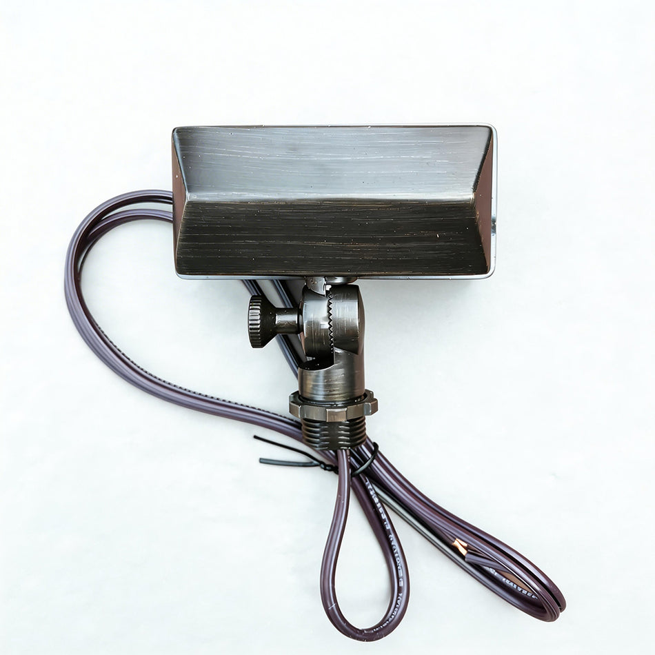 Scapegrade FL-01-BR solid brass low voltage landscape flood light