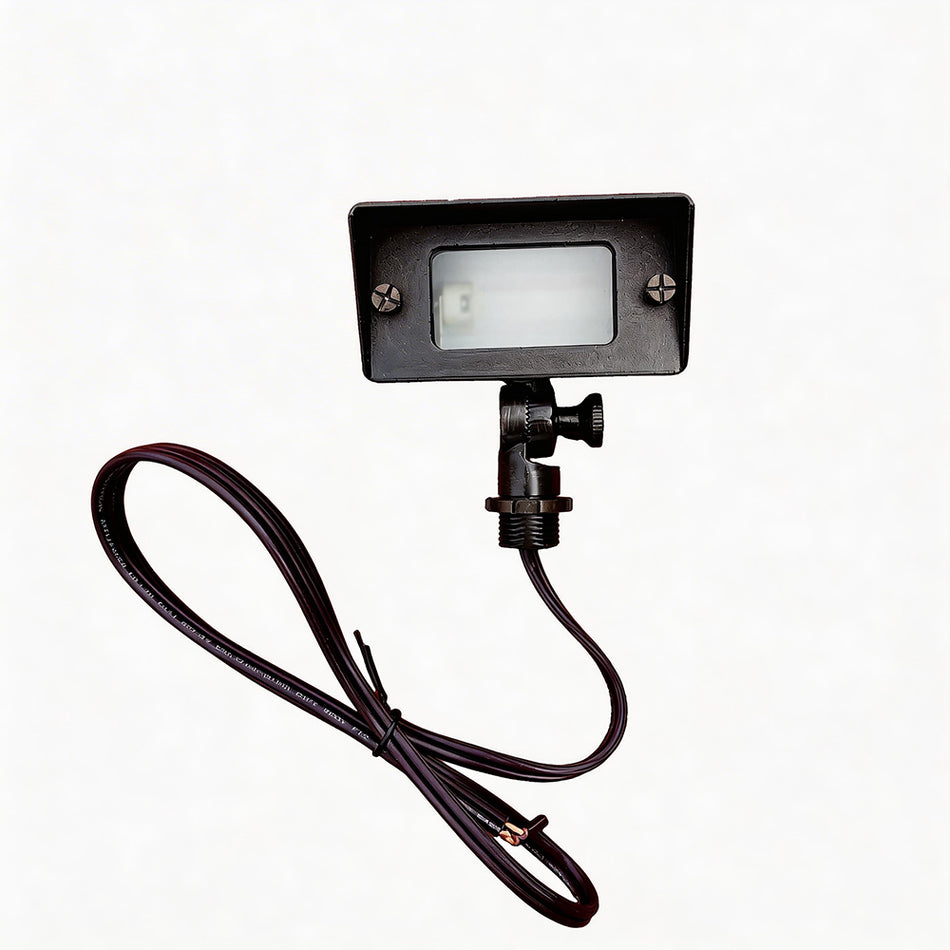 Scapegrade FL-01-BR solid brass low voltage landscape flood light