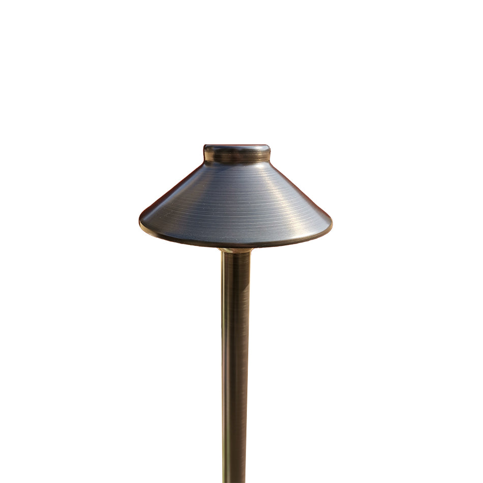 Scapegrade PL-02-BR solid brass low voltage landscape path light